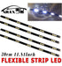 Xiulx98 4pcs 12 LED White Boat Car Bottom Clear Strip 5050 2