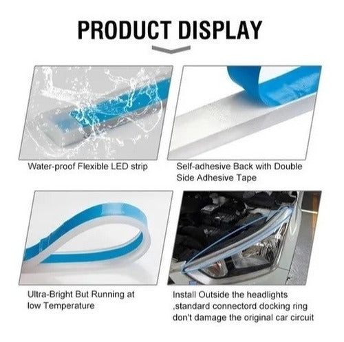 SSP Flexible LED DRL Strip 30cm Sequential Interior/Exterior 2