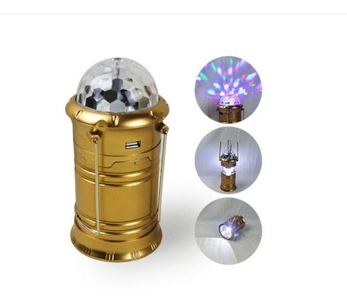 Rechargeable Solar LED Lantern Magic Cool Light Disco Camping 10