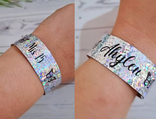 Bloom Studio 90 VIP Glitter Metallic Bracelets for 15th Birthday and Wedding Celebrations 3