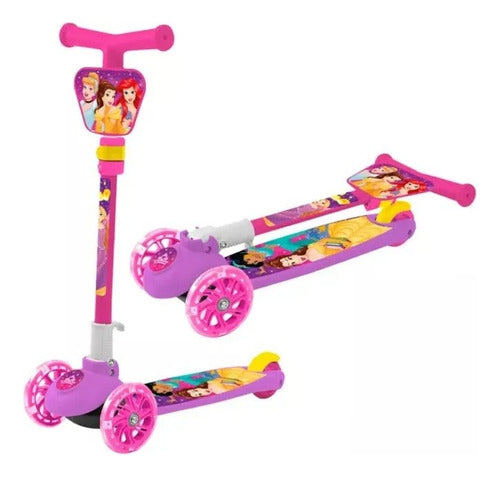 Sebigus Princesses 3-Wheel Foldable Scooter with Lights 12018 0