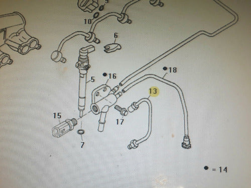 Ford Fuel Injector Pipe Ranger 3.0 2005/2012 Original 3