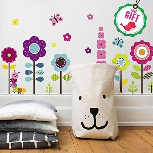 Eambrite Flower Wall Stickers for Kids Garden Decals 0