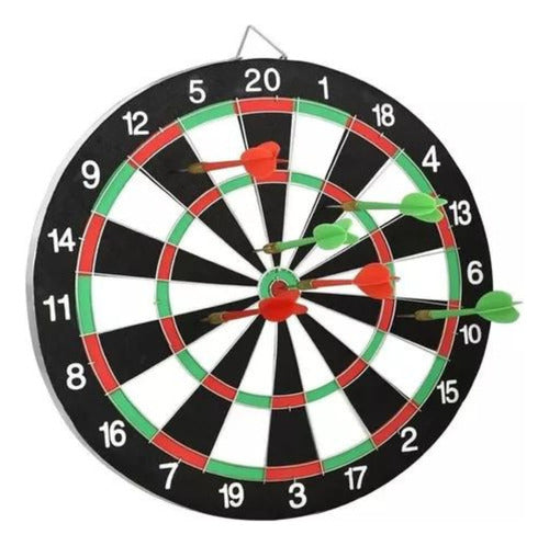 UB Target Game Set with 4 Darts - Wooden Board Iytrer-054 0