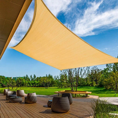 Tubelux Malla Sombra Vela Toldo 3.6 X 3.6 Mts Jardin Patio Filtro UV 3