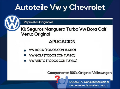 Volkswagen Kit Seguro Manguera Turbo VW Bora Golf Vento Original 2