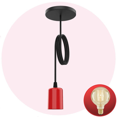 LED Hanging Lamp Bell 05 E27 8 Colors + Filament 36