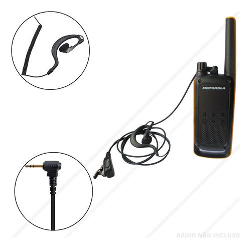 Fone De Ouvido Microfone Para Walkie Talkie Uhf Motorola Ht 3