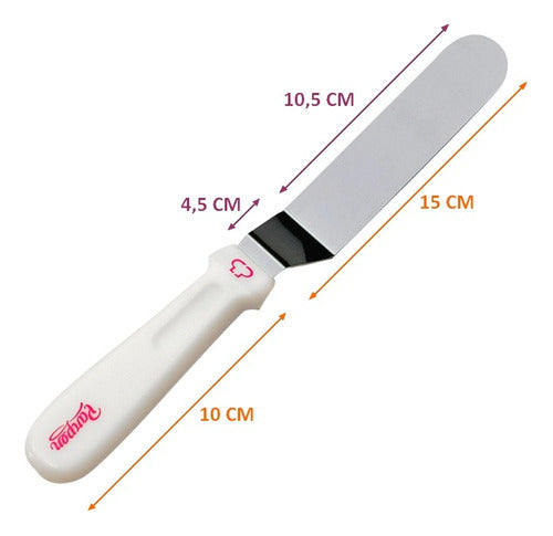 Parpen Cake Smoothing Spatula with Step - 15 cm 1