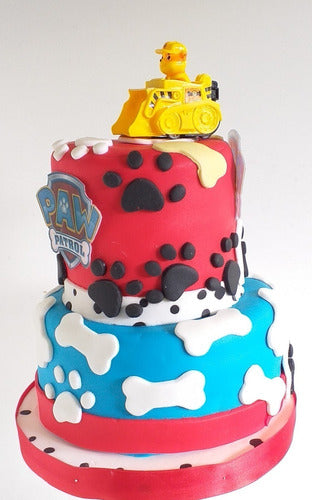Decorated Paw Patrol Two-Tier Cake for 25 Guests 8