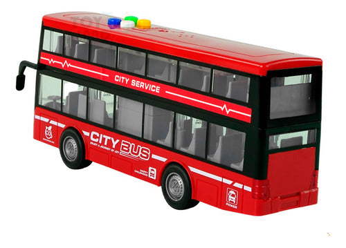 Isakito Double Deck Friction Bus With Lights and Sound 1