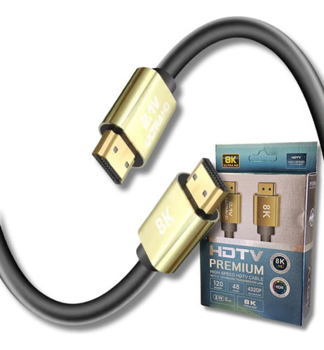 Amitosai HDMI Cable 5m 8K 120Hz 2.1 HDR eARC 48Gbps Gold 2