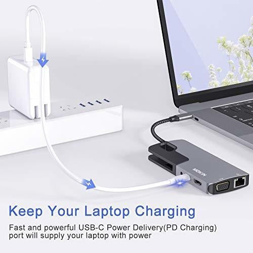 Hub Usb C Adaptador Usb C Para Macbook Pro 2019 2018 2017 Us 6