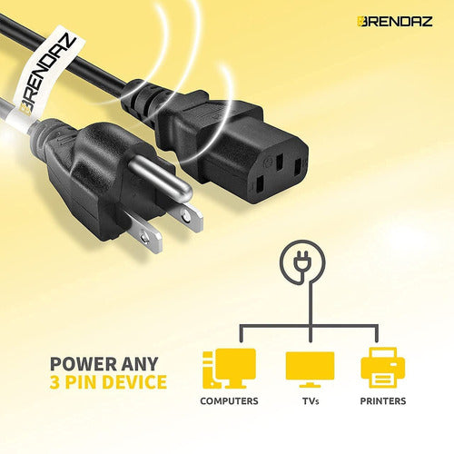 Brendaz Cable De Alimentacion Universal 18 Awg  Reemplazo D 1