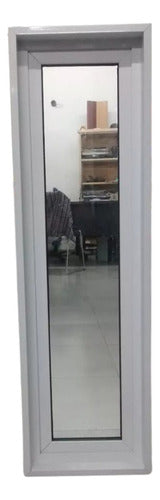 White Aluminum Casement Window 80x90 Full Glass 4mm 0