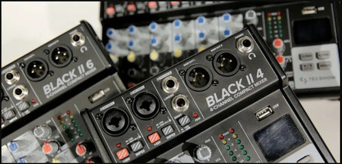 Consola Mixer Tecshow Bt Black Ii 6 Graba Reproduce Usb 4