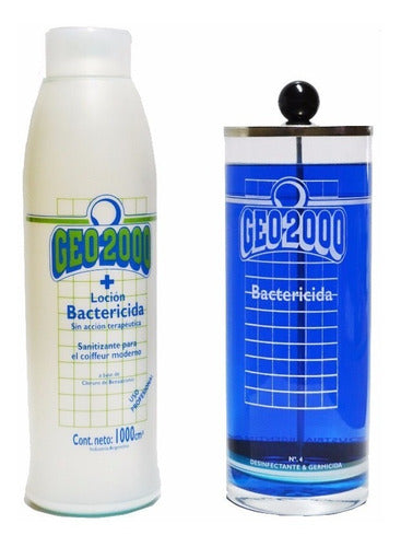 Jarra Sanitizante Y Liquido Bactericida Barberia Barbero 1