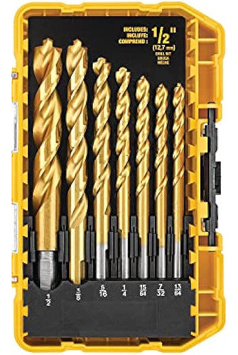 DeWalt Titanium Drill Bit Set, Pilot Point, 21 Pieces 2