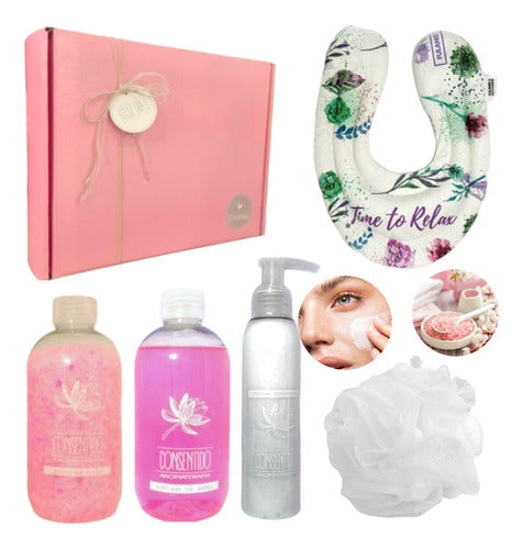 Zen Relax Gift Box for Women - Set Kit with 5 Roses Spa Aromas N120 0
