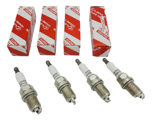 Toyota Kit 4 Spark Plugs Corolla-Corona 1992-2011 Hilux 2.7 Gasoline Original 0