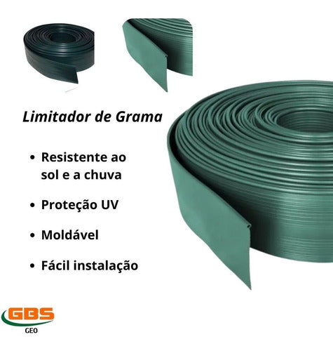 Limitador Separador De Grama Jardim 0,11 X 50 Mts Com Borda 2