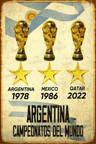 Vintage Retro Sign - Argentina World Champion 30x40 cm 2