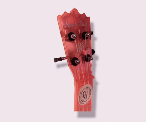 Santa Cruz Ukulele Soprano Transparent Pink 4