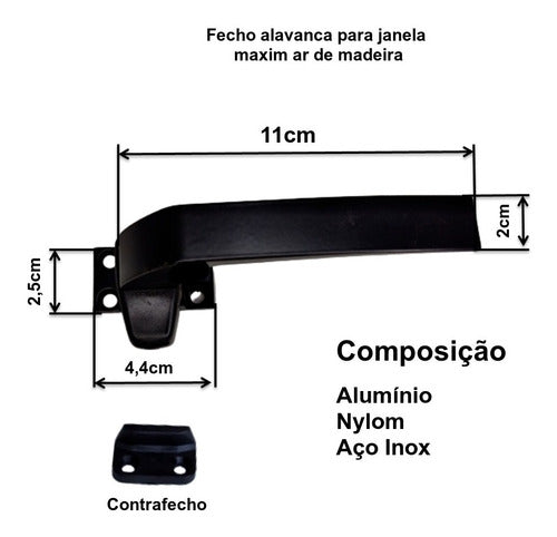 Fecho Alavanca Para Maxim Ar Grande Fma49 Branco 2