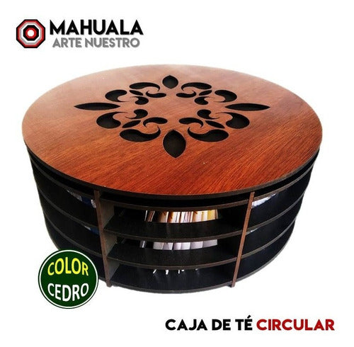 Mahuala Arte Nuestro Circular Tea Box with 8 Compartments 6