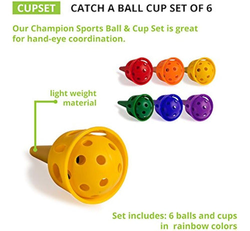 Champion Sports Catch A Ball Set Classic Game for Kids Party 3