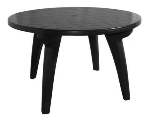 Mascardi Reinforced Steel 120cm Black Round Plastic Table 0