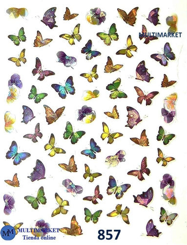 Self-Adhesive Nail Stickers - Butterflies - Nail Art 69