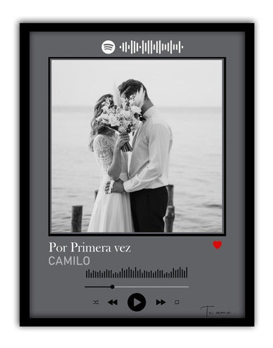 Personalized Gift Couple's Anniversary Spotify Frame 30x40 3