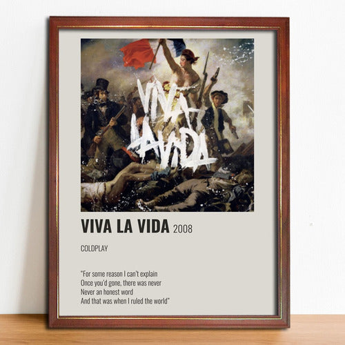 Cafoot Coldplay Poster Album Viva La Vida Framed 0