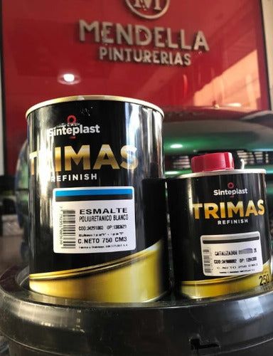 Trimas Black Polyurethane Lacquer with Catalyst 1 Liter 2