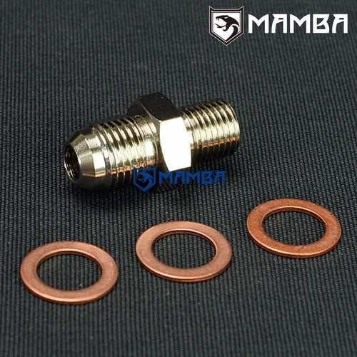 MAMBATEK Adapter Kit 6AN to M12x1.25 for Subaru TD04L RHF5H RHF55 Turbo 4