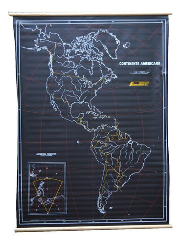 SE Continente Americano Blackboard Wall Map 0