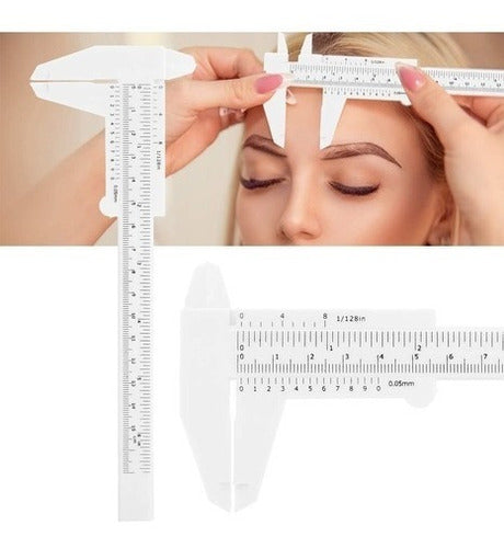 Mini Regla Calibradora De Cejas  Uñas 0 A 8 Mm/microblading 2