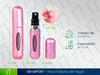 5 Mini Refillable Portable Perfume Atomizers 8ml Assorted Colors 3