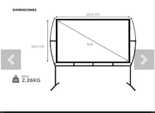 Pantalla De Proyector Gadnic Con Soporte Plegable Portátil 3