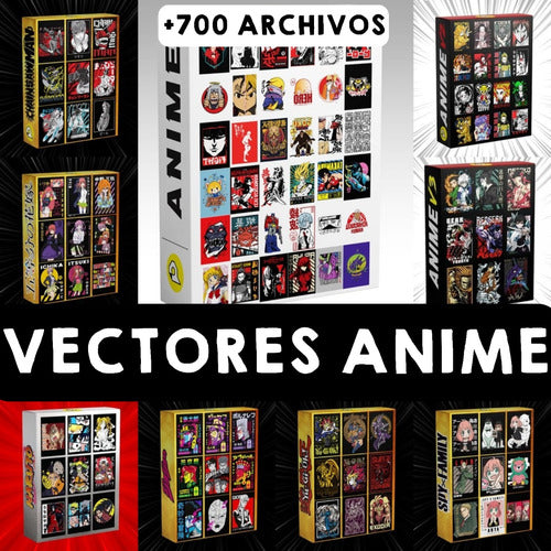 Pack +700 Vectores Anime Sublimacion Estampados Ai Png Jpg 1