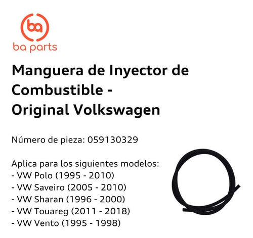 Audi Fuel Injector Hose Touareg 2011 to 2018 2