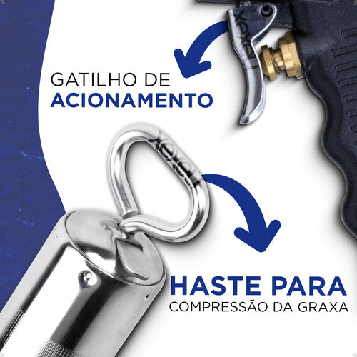 Engraxadeira Pneumática Pistola Propulsora 600g P/ Caminhão 4