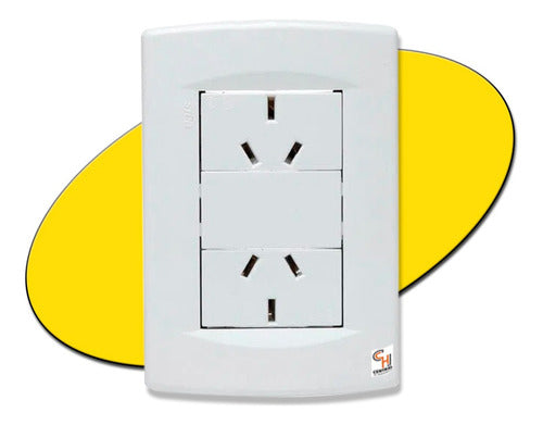 Sica Light Switch Key 2 Socket White 0