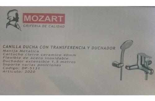 Grifería Ducha C/transferencia Mozart 2020 Duchador Externo 2