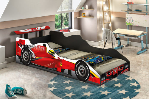 Milenio Cama Auto 1 Plaza - Diseño Formula 1 F1 - Dormitorio Infantil 1