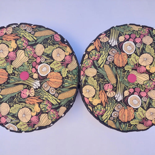 Exclusive Round Decorative Cushions by Le Cottonet for Chairs 117