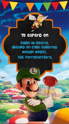 Video Tarjeta Invitación Digital- Super Mario Bros Pelicula 1