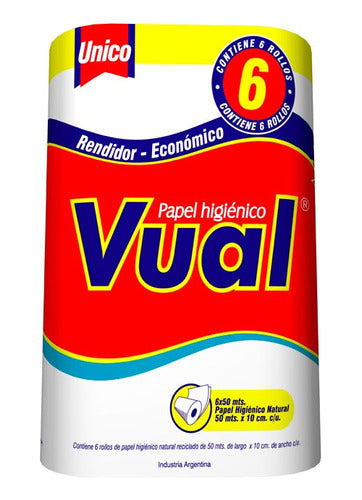 Papel Higienico  Nat 6x50 Mt Vual 0