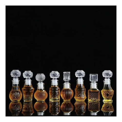 Set of 15 Mini Glass Liquor Perfume Bottles 60ml 18